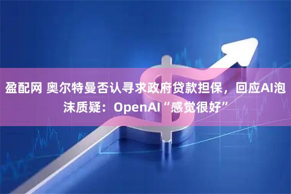 盈配网 奥尔特曼否认寻求政府贷款担保,回应AI泡沫质疑:OpenAI“感觉很好”